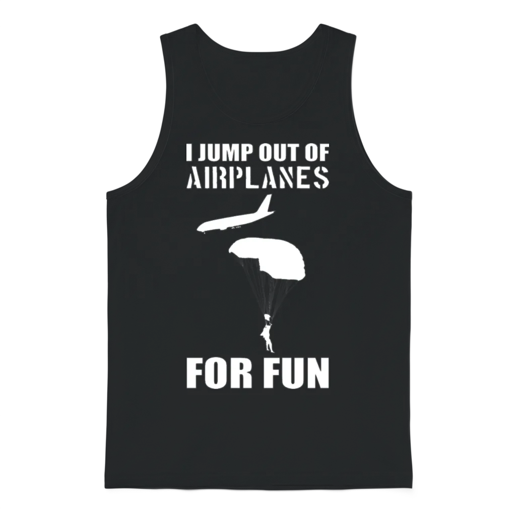 Funny Skydiving Skydiver Unisex Tank Top - Black