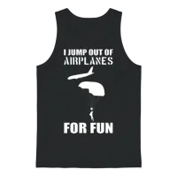 Funny Skydiving Skydiver Unisex Tank Top - Black – 1