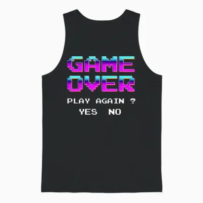 Retro Game Unisex Tank Top - Black
