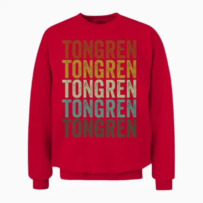 Tongren China Retro Vintage Unisex Sweatshirt - Red