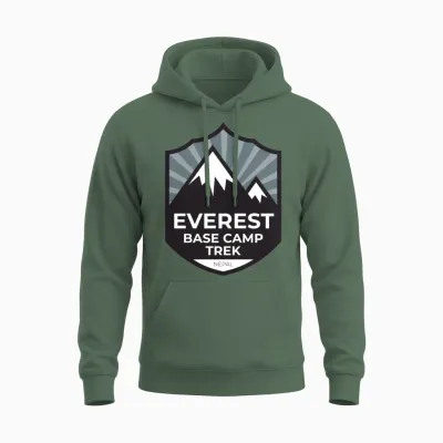 Mount Everest Base Camp Trek - Nepal Unisex Hoodie - Military Green