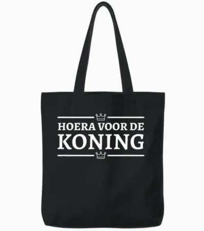 Hoera Voor De Koning Kingsday Koningsdag 2026 Party Oranje Tote Bags - Black