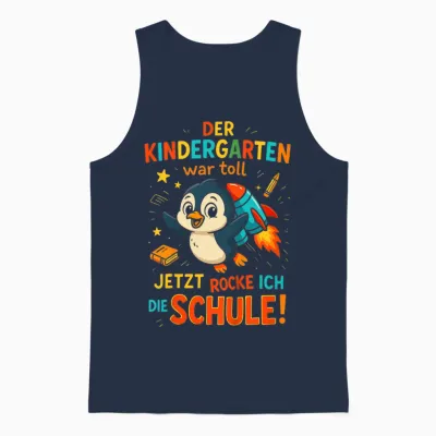 Children's First Day of School Unisex Tank Top - Navy