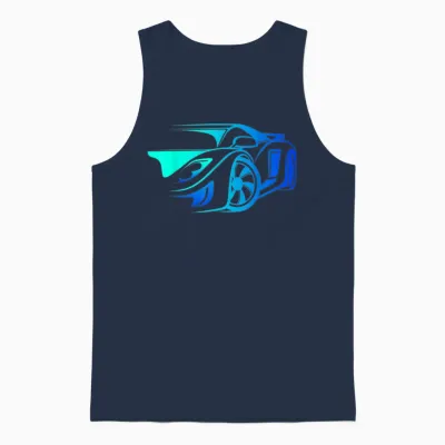 Exotic Car Supercharge Turbo Sports Car T- Unisex Tank Top - Navy