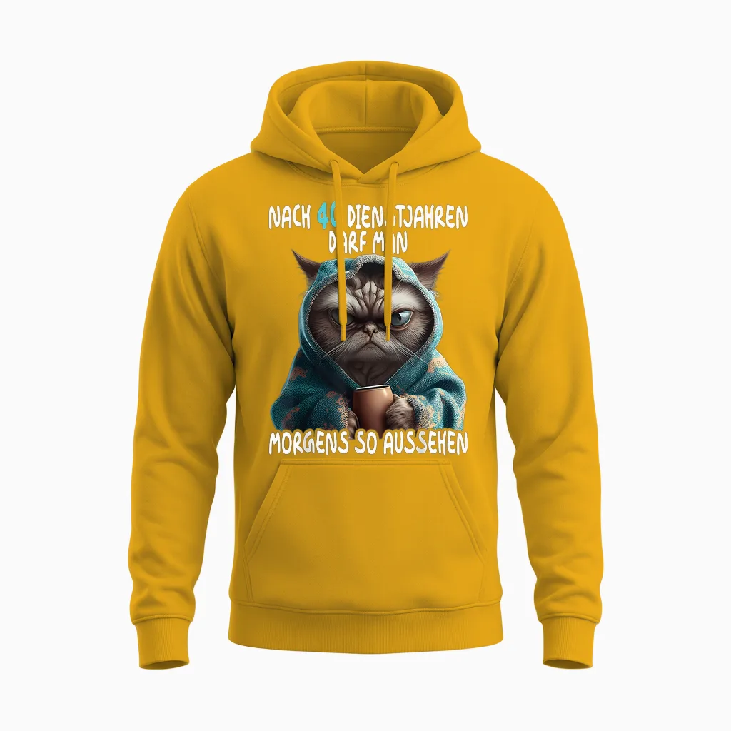 40 Jähriges Dienstjubiläum Jubiläum Firmenjubiläum 40 Jahre Unisex Hoodie in Gold