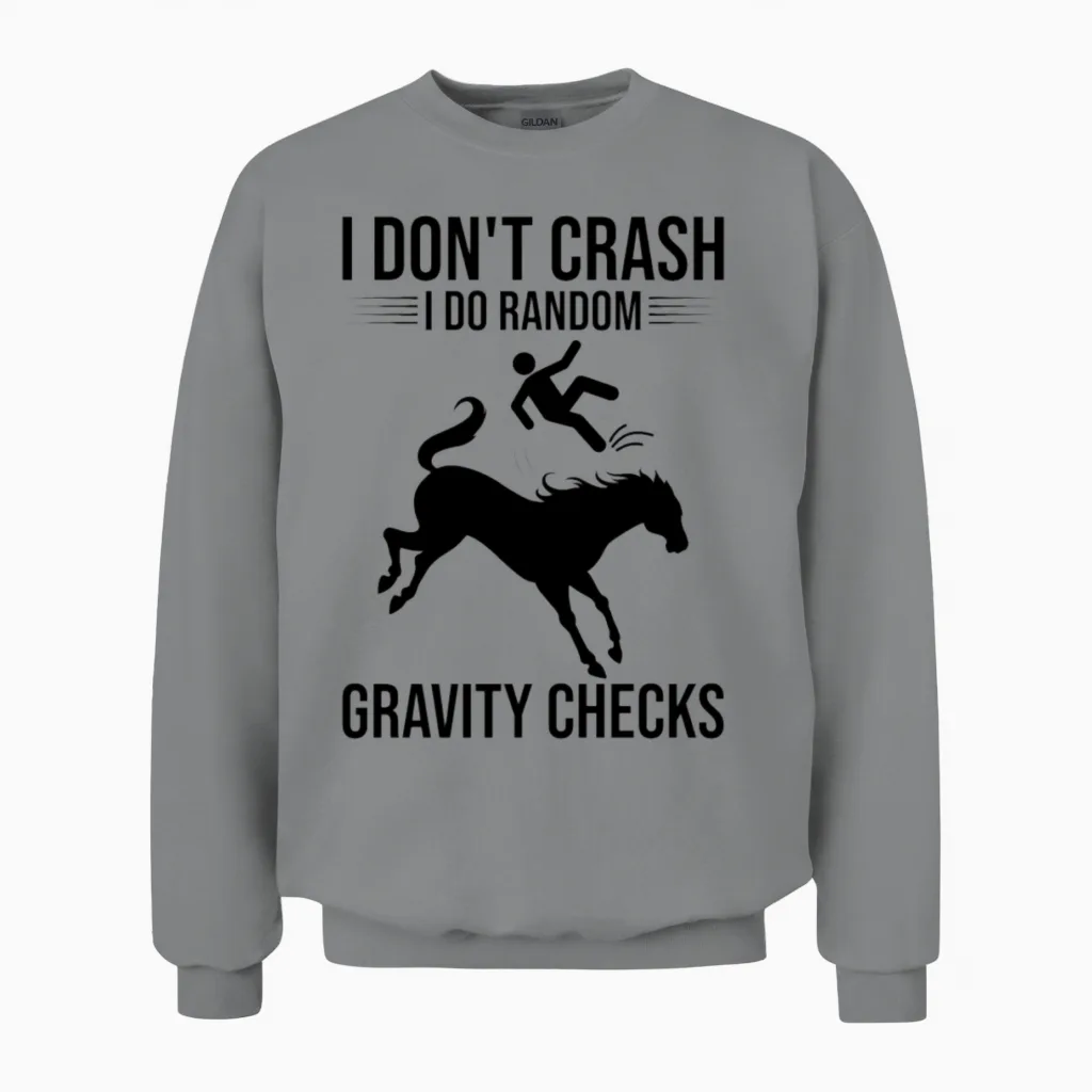 Funny Equestrian Horse Vaulting Unisex Sweatshirt in Sport Grey