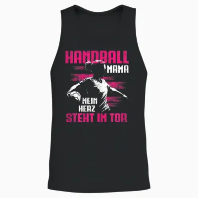 Handball Mama Mein Herz Steht Im Tor Handballer Torwart Unisex Tank Top - Black