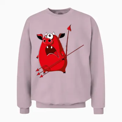 Cartoons-Funny-Imp Unisex Sweatshirt - Light Pink