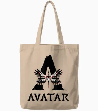 Avatar: Fire and Ash Nightwraith Official Movie Logo Tote Bags - Natural