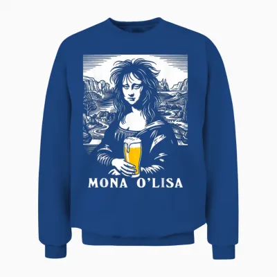 Bière Drôle Irlandaise Mona Lisa Hangover Beer Lover Unisex Sweatshirt - Royal