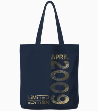 Limited Edition April 2009 Junge Mädchen 17. Geburtstag Tote Bags - Navy