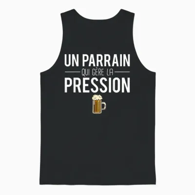 A Godfather Who Manages Pressure Joke Godfather Humor Unisex Tank Top - Black