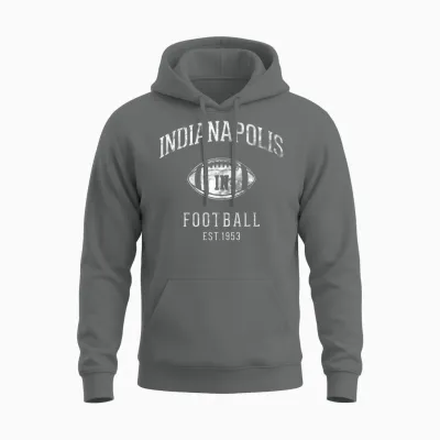 Vintage Football Team Retro Unisex Hoodie - Graphite Heather