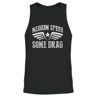 Medium Speed Some Drag Unisex Tank Top - Black – 2