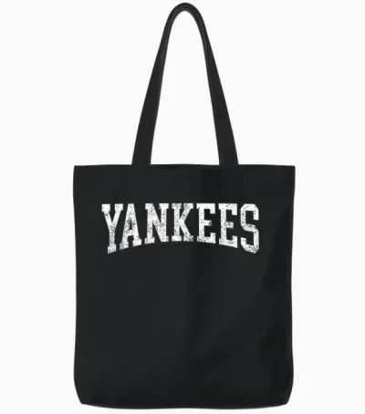 Yankees Vintage Retro Style Classic 70s & 80s Men Women Tote Bags - Black