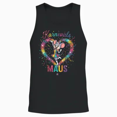 Carnival Mouse Cologne Alaaf Women's Costume Party Mouse Unisex Tank Top - Black
