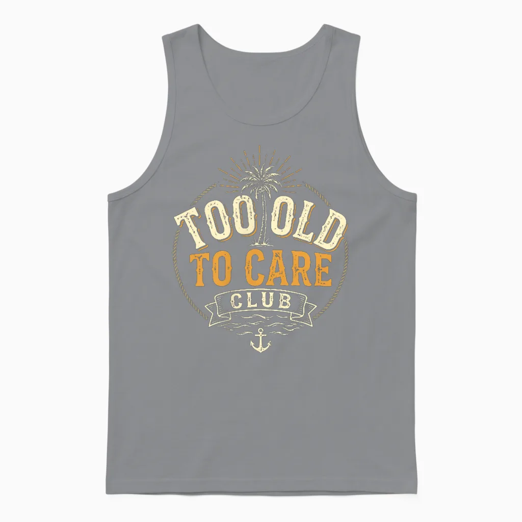 Too Old to Care Club My Give a Damn Is Broken 2 Side Unisex Tank Top in Sport Grey