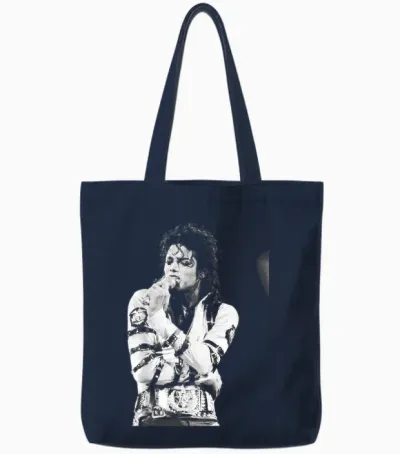 Tournée Mondiale Live Bad De Michael Jackson à Aintree 1988 Tote Bags - Navy