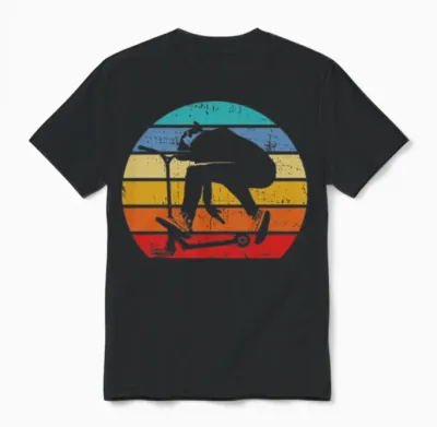 Stunt Scooter Unisex T-Shirt - Black