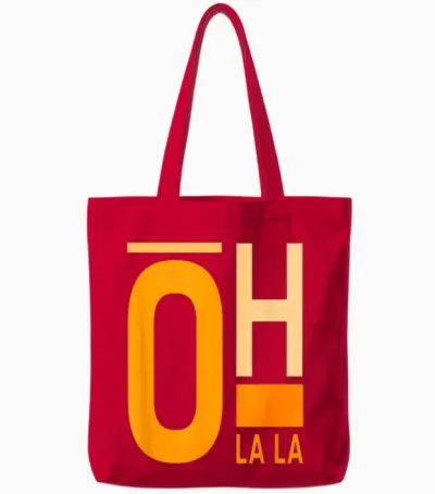 Graphique En Couleur Orange Oh La La Orange Tote Bags - Red