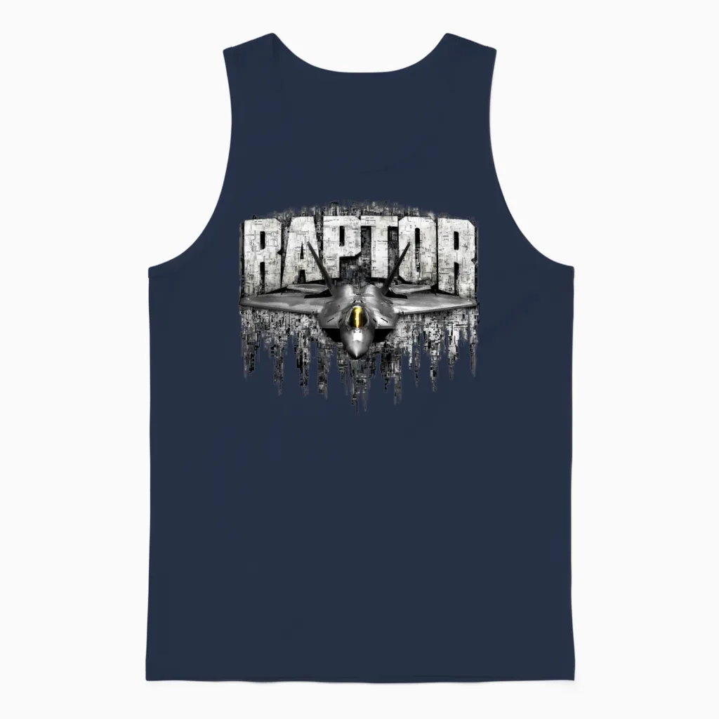 F-22 Raptor Unisex Tank Top in Navy