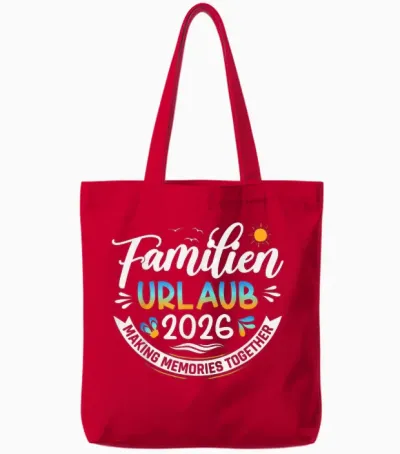 Familienurlaub 2026 Sommer Matching Urlaub 2026 Tote Bags - Red