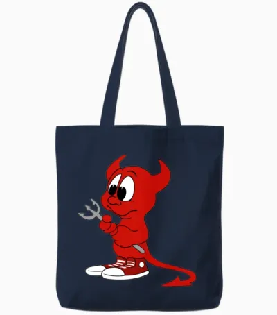 Beastie Freebsd Daemon Tote Bags - Navy