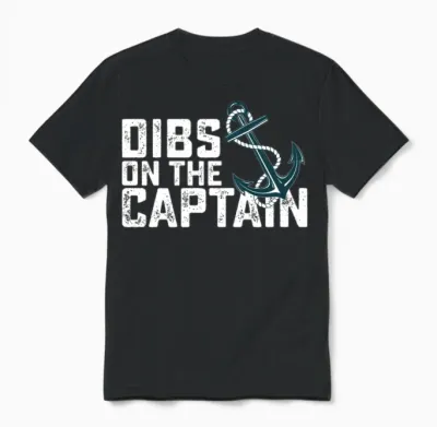Dibs on the Captain Retro Vintage Unisex T-Shirt - Black