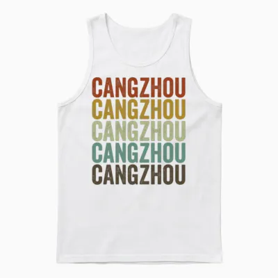 Cangzhou China Retro Vintage Unisex Tank Top - White