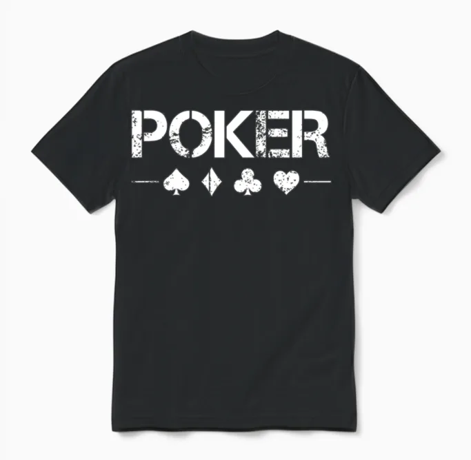 Poker Unisex T-Shirt in Black