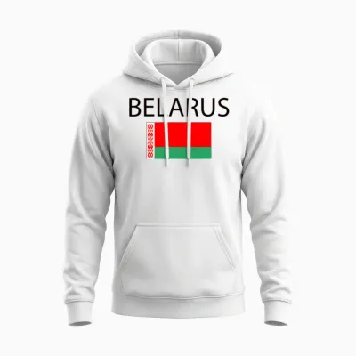 Belarus Unisex Hoodie - White