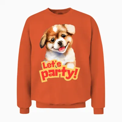 Party Dog Unisex Sweatshirt - Orange