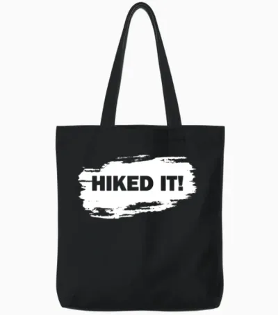 Hiked It Tote Bags - Black