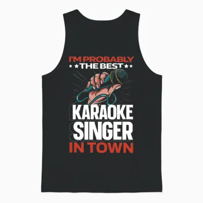 Karaoke Funny Unisex Tank Top - Black