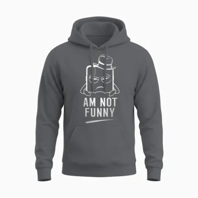 Am Not Funny Unisex Hoodie - Charcoal