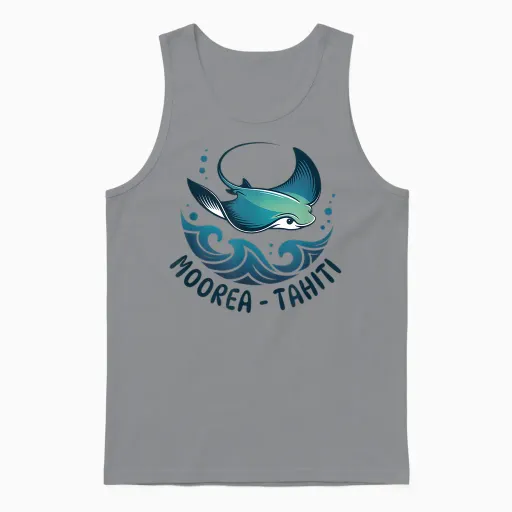Polynésie Française Moorea Tahiti Unisex Tank Top in Sport Grey