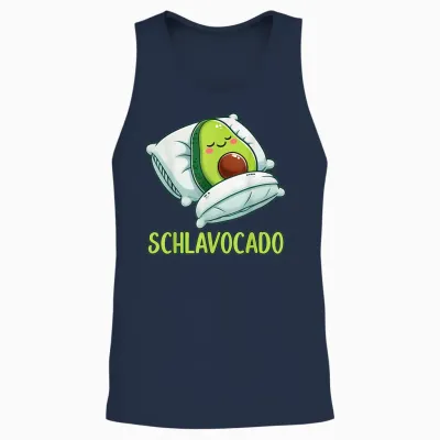 Schlavocado Schlafanzug Avocado Schlafshirt Unisex Tank Top - Navy