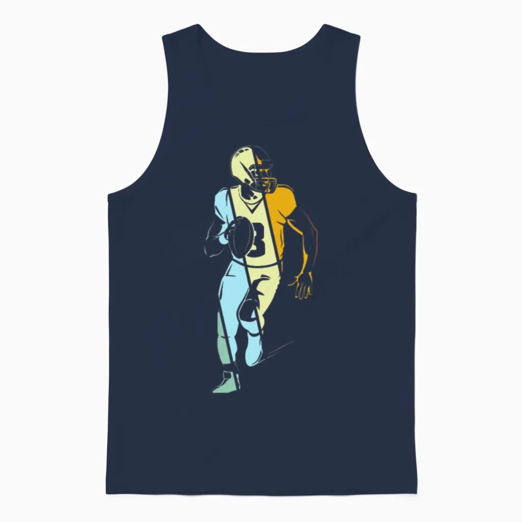 Rugby Retro Unisex Tank Top in Navy