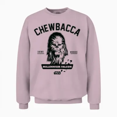 Kids Star Wars Chewbacca Face T-Shirt, Black, 2 Unisex Sweatshirt - Light Pink