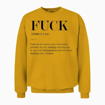 Verb Fuck Unisex Sweatshirt - Gold