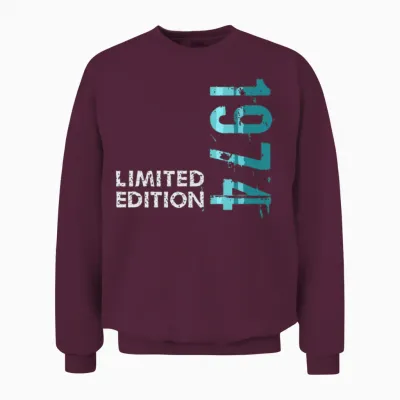 1974 Limited Edition Unisex Sweatshirt - Maroon