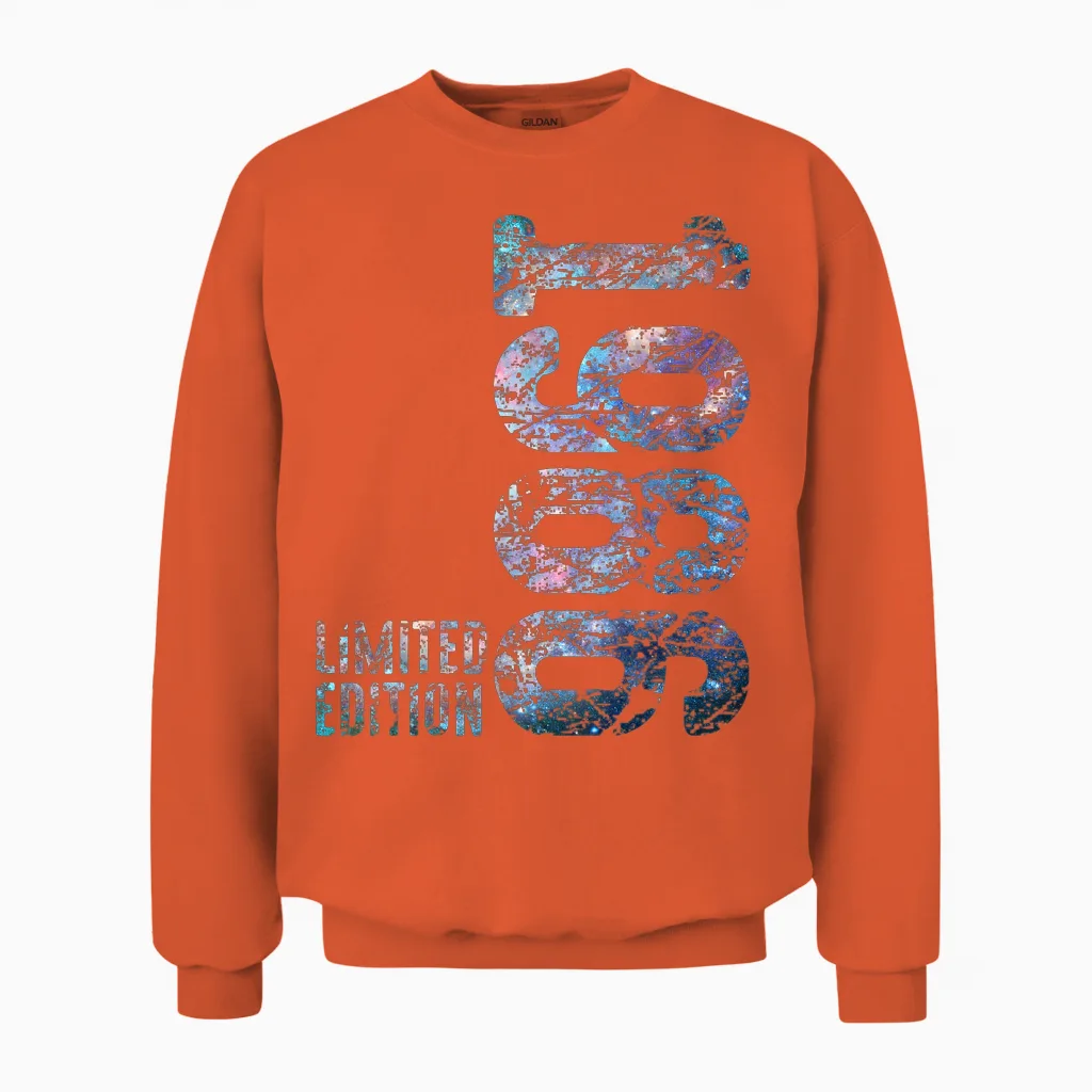 40th Birthday Man Woman 40 Years 1986 Funny Gift Unisex Sweatshirt in Orange