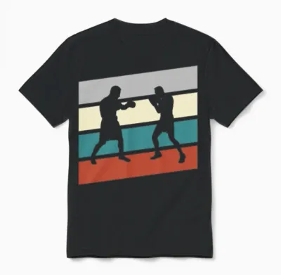 Boxer Retro Unisex T-Shirt - Black