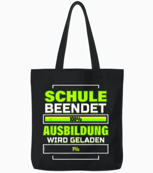 Schulabschluss Realschule 10 Klasse Hauptschule Ausbildung Tote Bags in Black