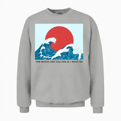 Waves Hunter Unisex Sweatshirt - Ash