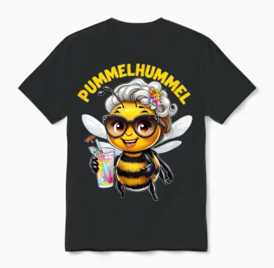 Pummel Hummel Lustige Bienen Diät Hummel Pummel Imkerin Unisex T-Shirt - Black