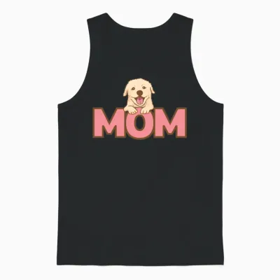 Dog Mom, Funny Dog Unisex Tank Top - Black
