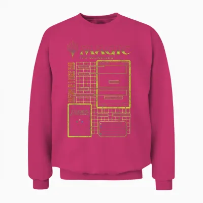 Magic: the Gathering Anatomy of a Magic Card Retro Schematic Unisex Sweatshirt - Heliconia