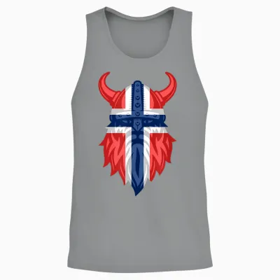 Norwegen 2026 Norwegische Flagge Fans Fjorde Outdoor Reisen Unisex Tank Top - Sport Grey