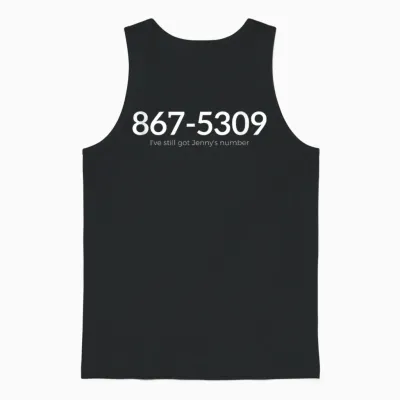 Retro 80s Music Nostalgia Pop Culture Classic Lyrics Gift Unisex Tank Top - Black